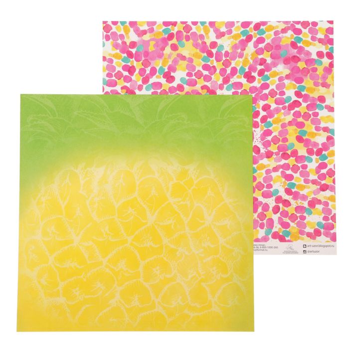 Бумага для скрапбукинга "Навстречу лету" 30,5 х 30,5 см, 180 г/м