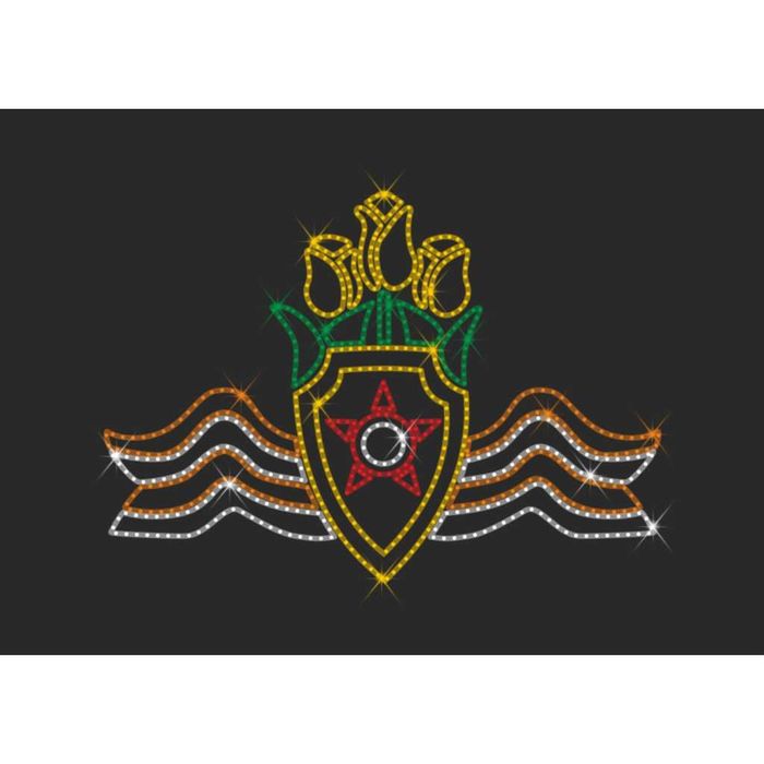 Светодиодное панно "Щит Родины", 1000 х 1430 х 30 мм, 70 Вт