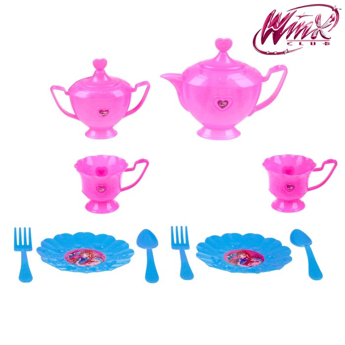 Набор посуды для игры "На 2 персоны", 10 предметов + книжка с рецептами, феи ВИНКС