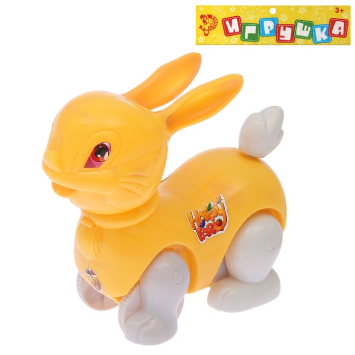 Игрушка заводная на верёвке "Кролик", бежит, МИКС