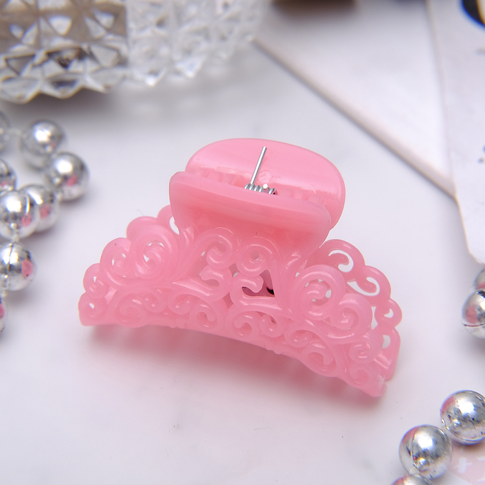 Краб для волос "Резной" 4,5 см, микс