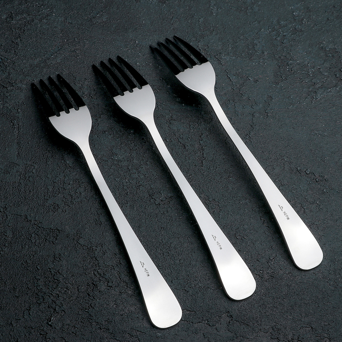 Набор столовых вилок 19,8 см "Росинка", 3 шт, на подвеске, толщина 1,8 мм