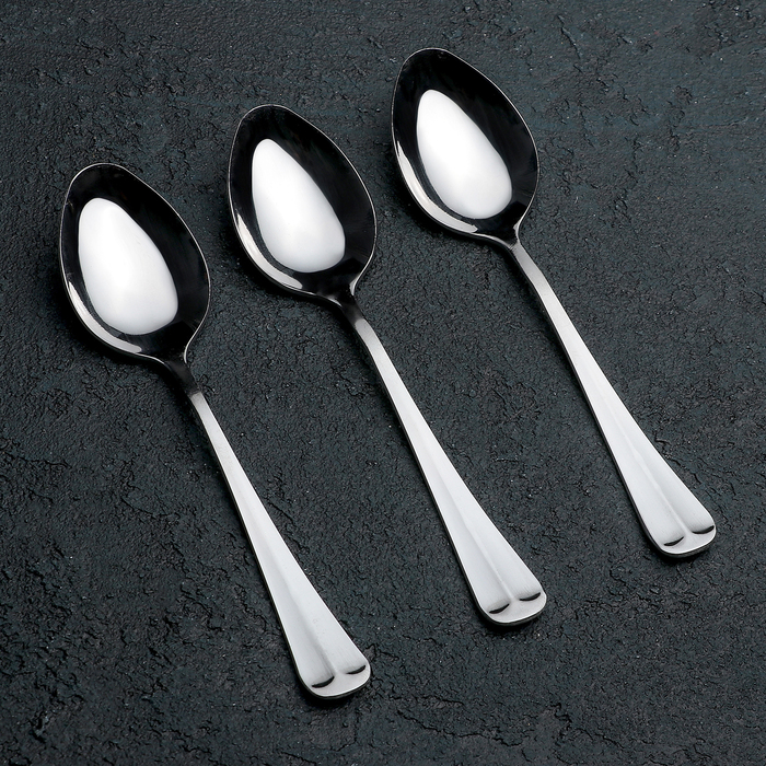 Набор чайных ложек "Уют. Универсал", 3 шт, на подвеске, толщина 1,8 мм