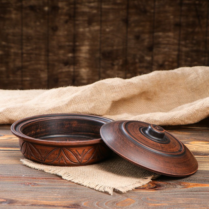 Сковородка 0,6 л, резная, листок