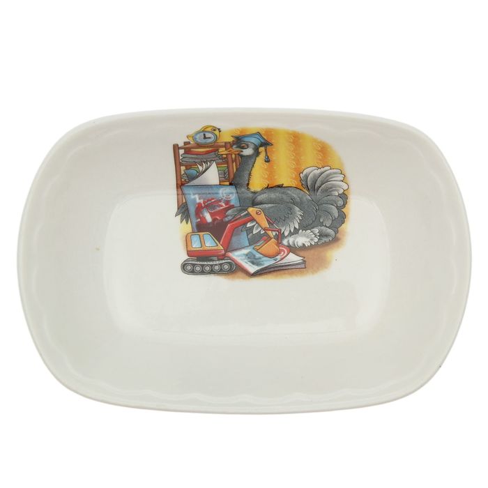 Салатник 200 мл "Заливное", алфавит, деколь, микс