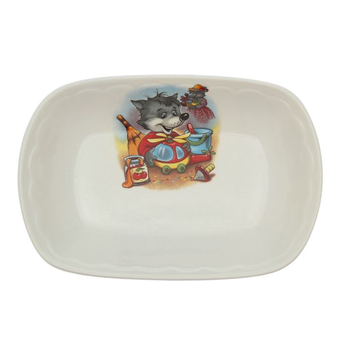 Салатник 200 мл "Заливное", алфавит, деколь, микс