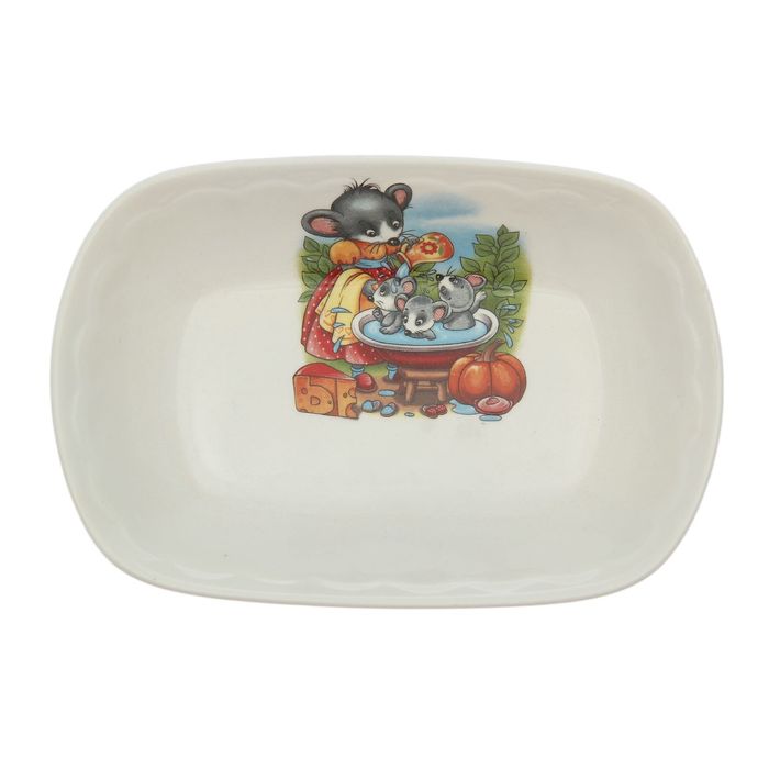 Салатник 200 мл "Заливное", алфавит, деколь, микс