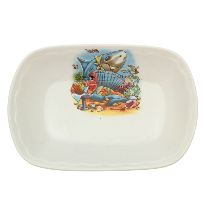 Салатник 200 мл "Заливное", алфавит, деколь, микс