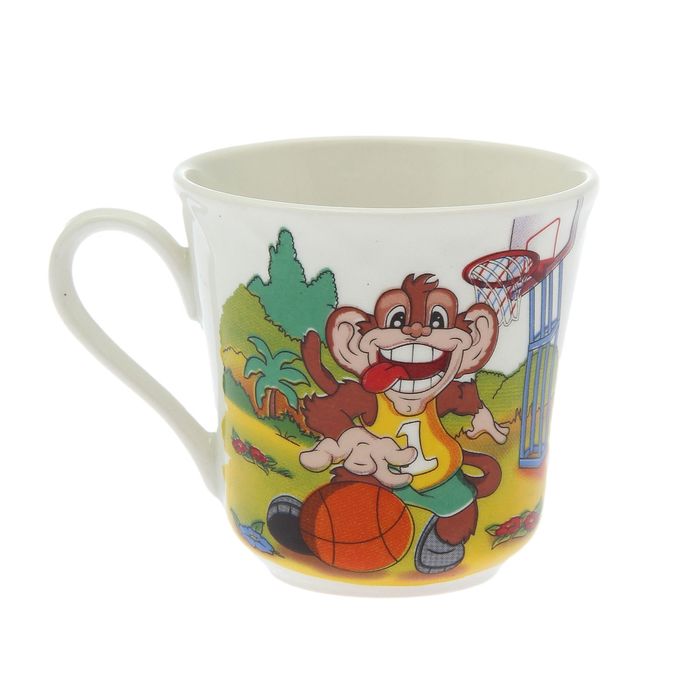 Кружка 190 мл "Маруся" обезьянки, деколь, микс