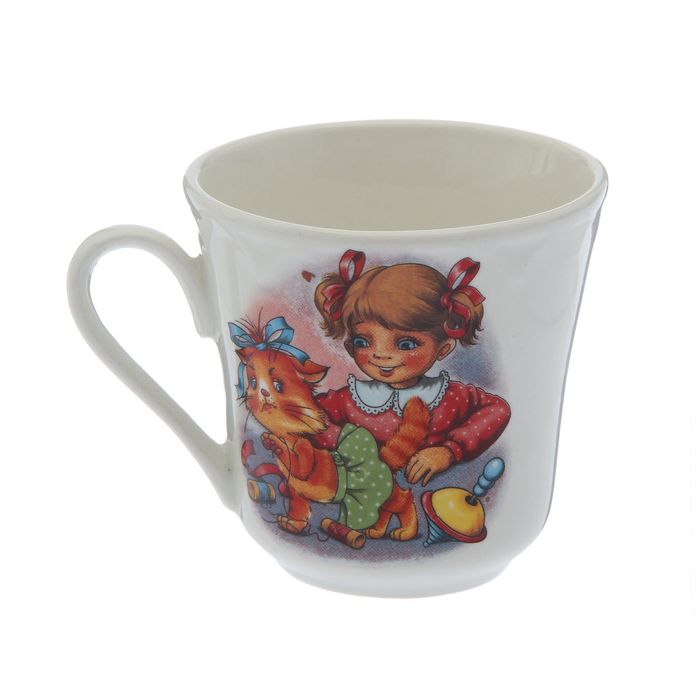 Кружка 190 мл "Маруся" алфавит, деколь, микс