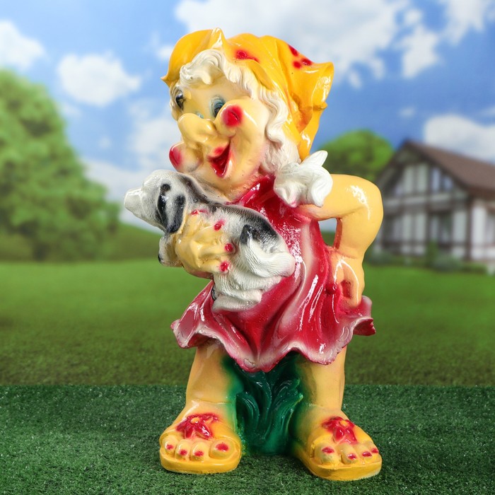 Садовая фигура "Девочка с собакой" 60 см