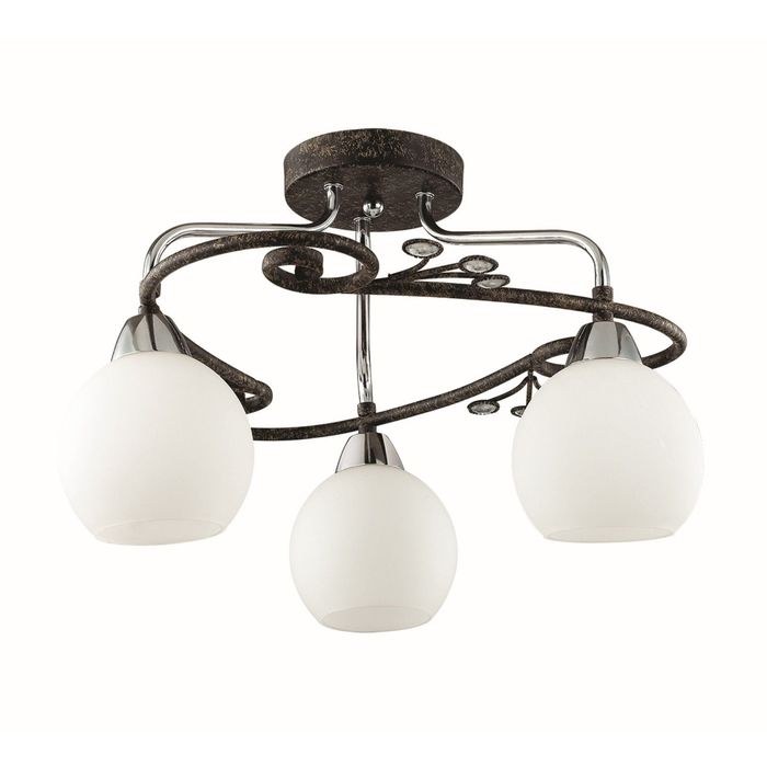 Люстра SIVILLA E14 3х40W 220V венге/плафон стекло