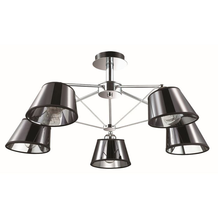 Люстра BARENSA E27 5х40W 220V хром/абажур