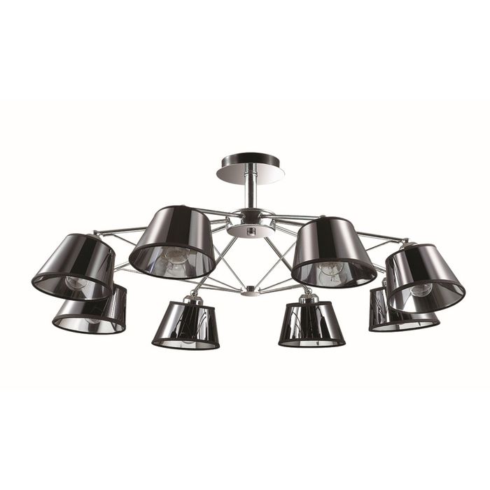 Люстра BARENSA E27 8х40W 220V хром/абажур