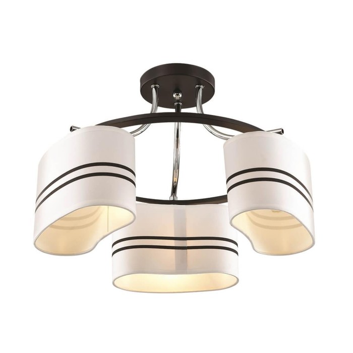 Люстра IVARA Е14 3х40W 220V хром/черный/ткань