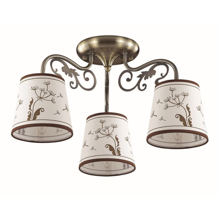 Люстра ZINETTA E14 3х40W 220V бронзовый/ткань