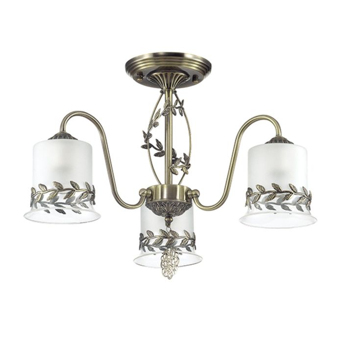 Люстра PAOLINA E27 3х60W 220V бронзовый/метал.декор/подвеска
