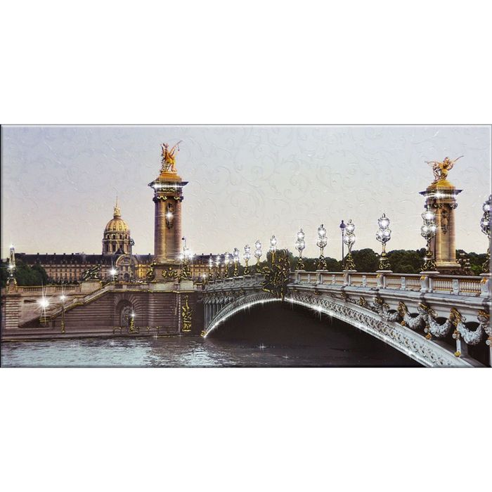 Картина на оргстекле со стразами "Город любви и романтики"