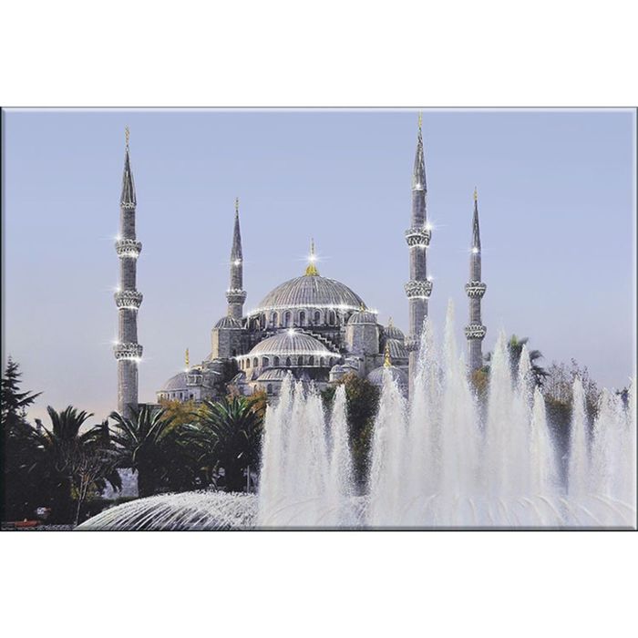 Картина на оргстекле со стразами "Голубая мечеть"