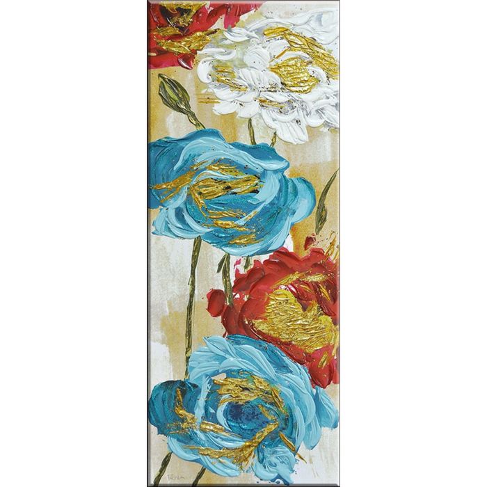 Картина на оргстекле со стразами "Душистые маки"