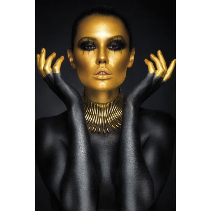 Картина на подрамнике "Золото на чёрном"