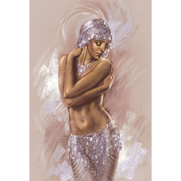 Картина на подрамнике "Серебряный танец"