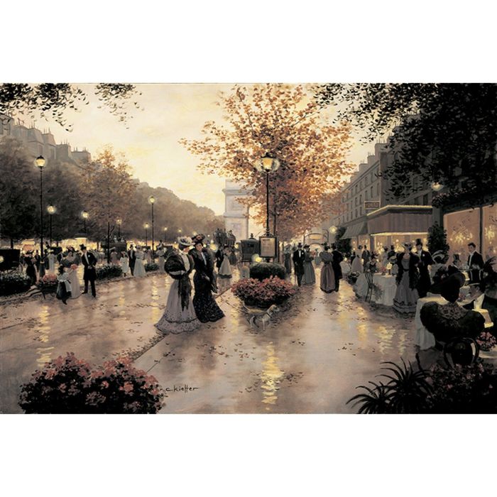 Картина на подрамнике "Авеню на Елисейских полях"