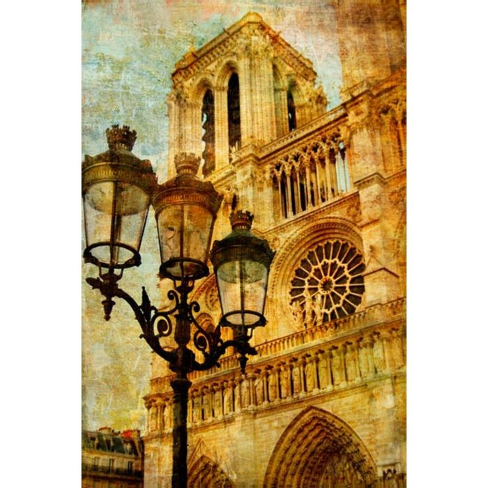 Картина на подрамнике "Собор Ретро"