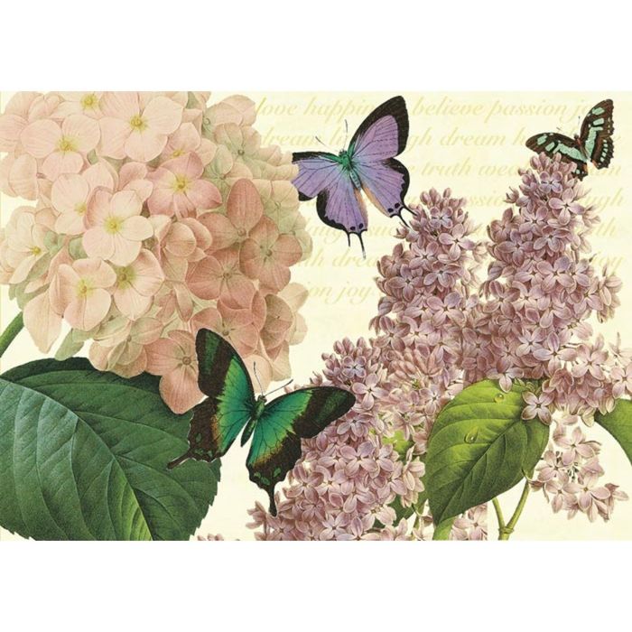 Картина на подрамнике "Летний сад" с сиренью