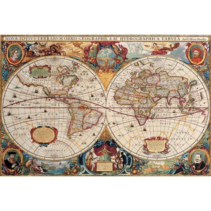 Картина на подрамнике "Карта мировых открытий"