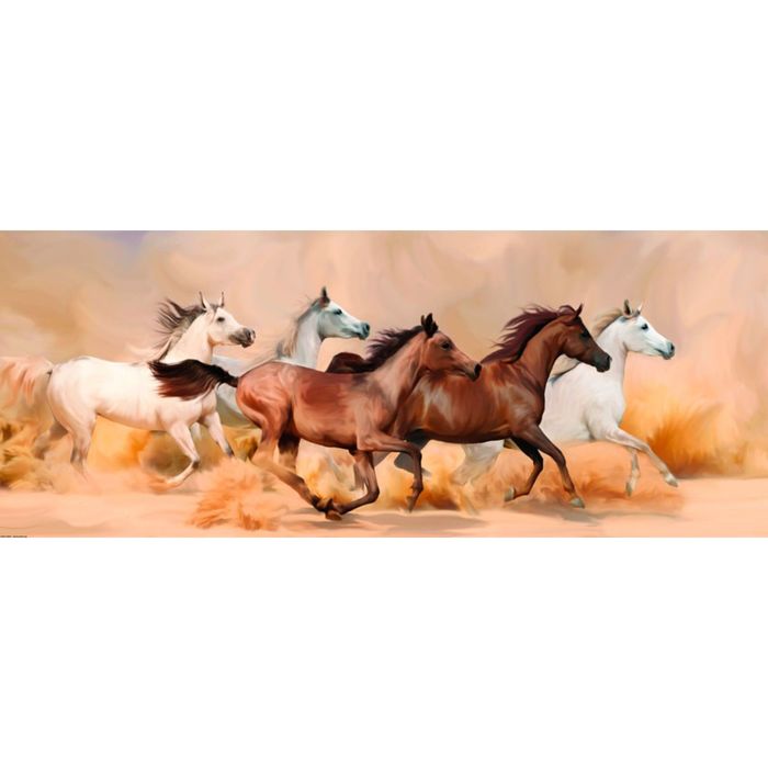 Картина на подрамнике "Степные рысаки"
