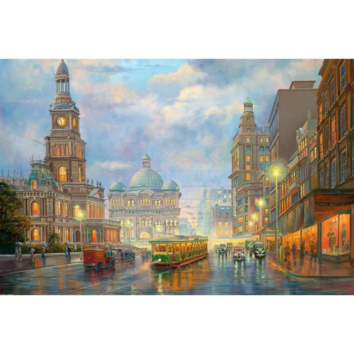 Картина на подрамнике "Вечерний ливень"