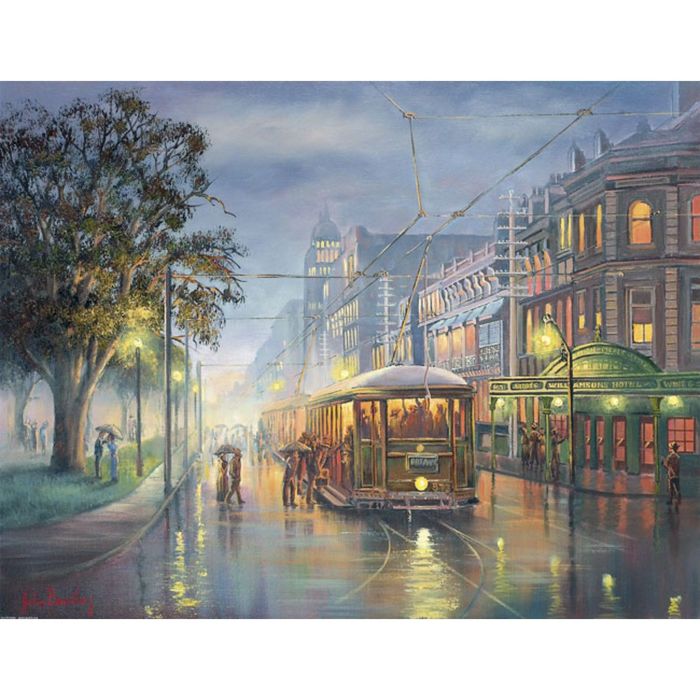 Картина на подрамнике "Вечерний ливень"