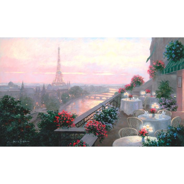 Картина на подрамнике "Ужин на террасе"