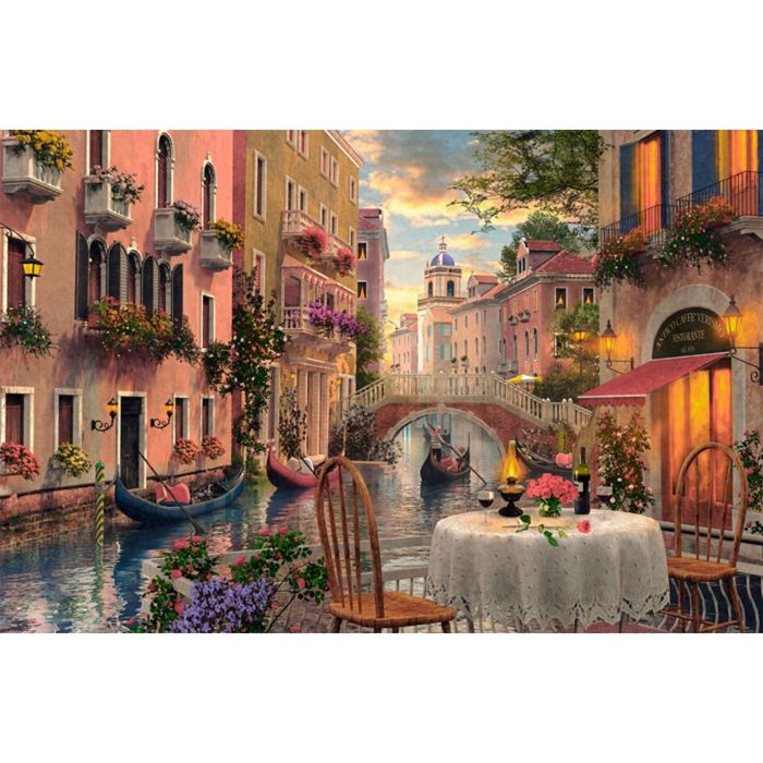 Картина на подрамнике "Венецианский ресторан на открытом воздухе"