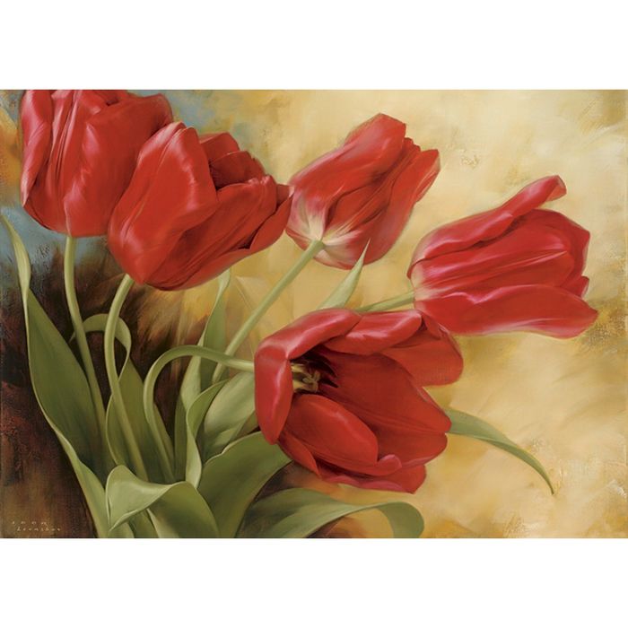 Картина на подрамнике "Красные тюльпаны"