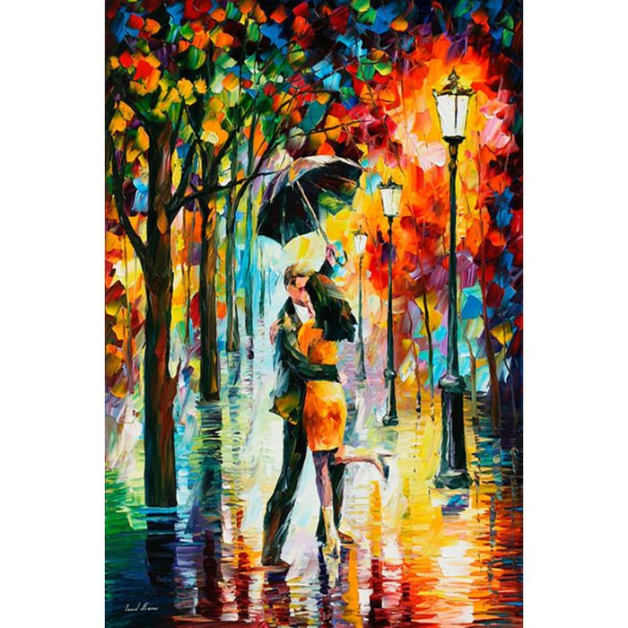 Картина на подрамнике "Танец под дождём"