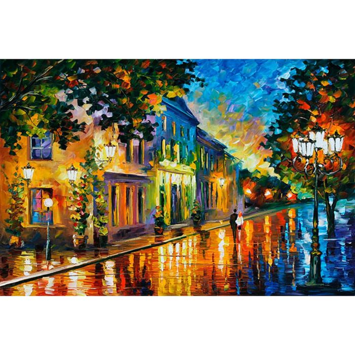 Картина на подрамнике "По дороге утром"