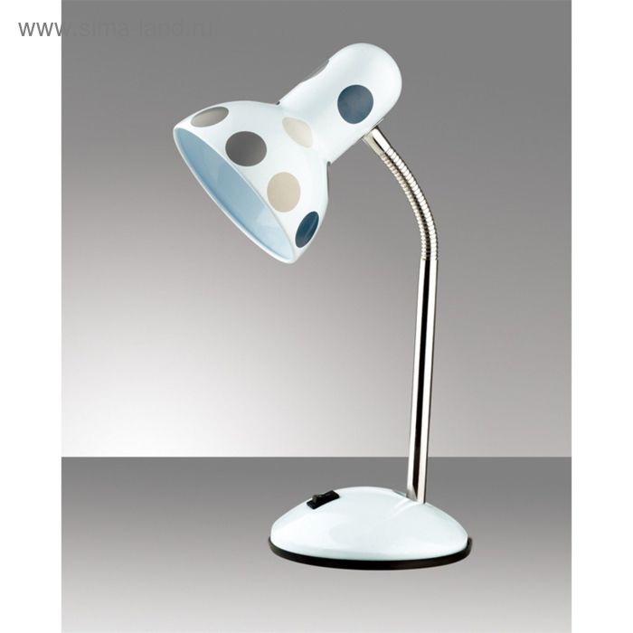 Настольная лампа Flip E27 60W горох белый, серый, синий