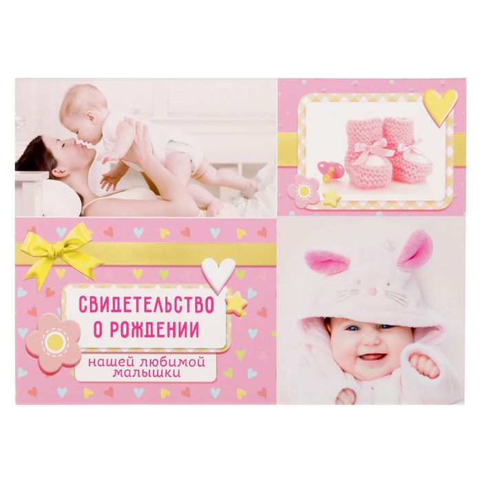 Папка для свидетельства о рождении "Самая лучшая девочка"