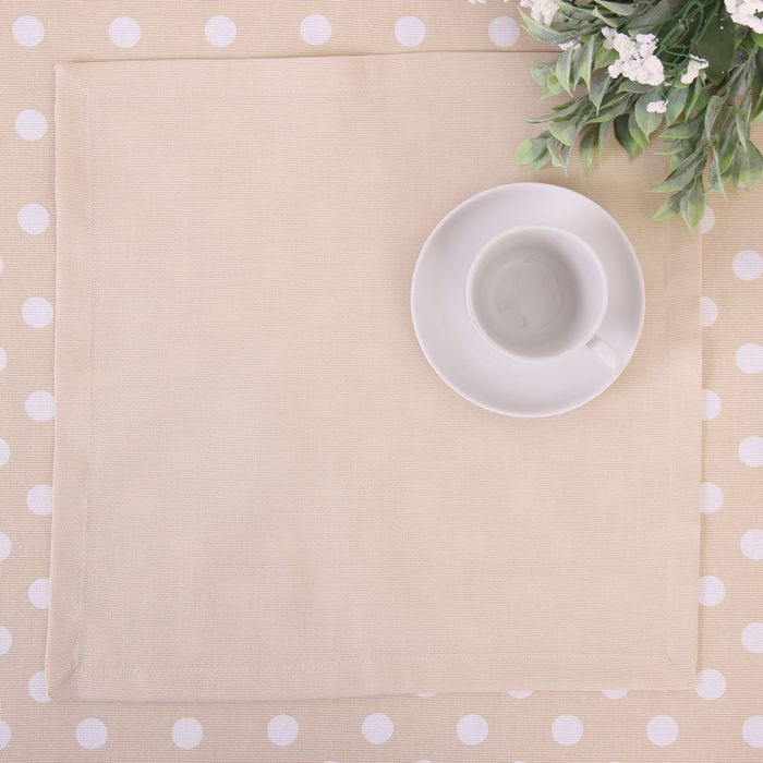 Набор столовый "Этель" Ваниль (вид2) скатерть 150х250 см, салфетка 40х40 см 10 шт., рогожка