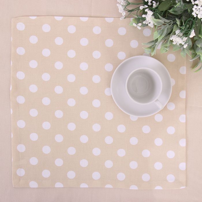 Набор столовый "Этель" Ваниль скатерть 150х250 см, салфетка 40х40 см 10 шт., рогожка