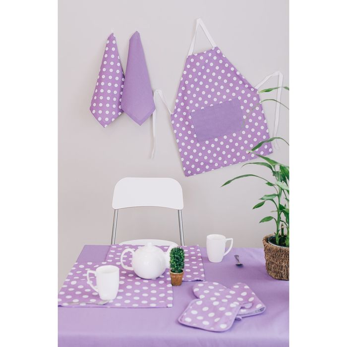 Набор столовый "Этель" Спелая смородина скатерть 150х200 см, салфетка 40х40 см 8 шт., рогожка