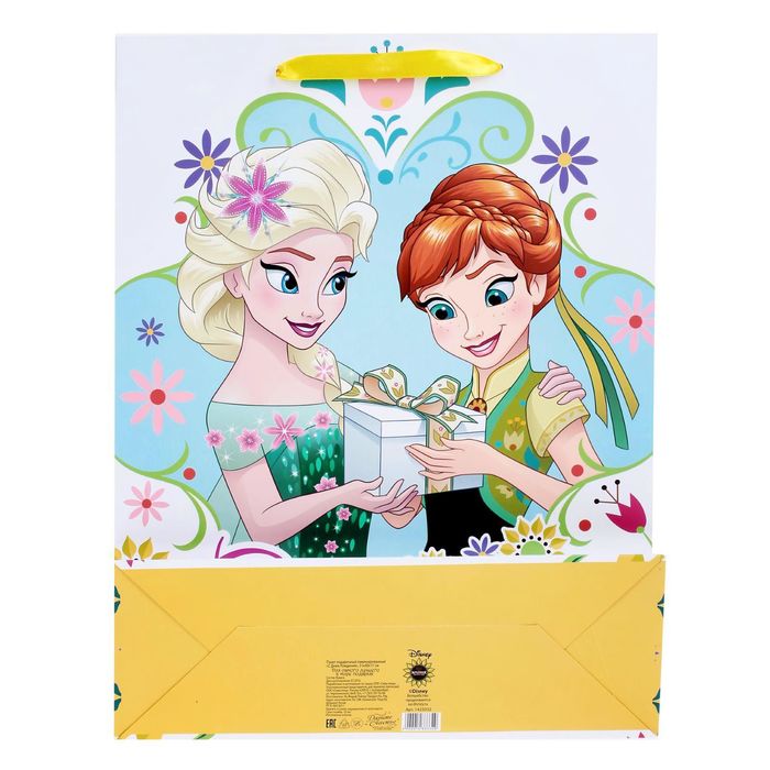 Пакет ламинированный вертикальный "С Днем Рождения", Холодное сердце, 31 х 40 х 11 см