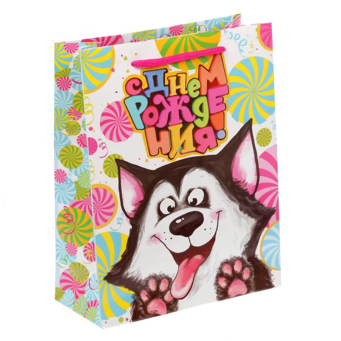 Пакет ламинированный вертикальный «Восторженный друг», MS 18 × 23 × 8 см