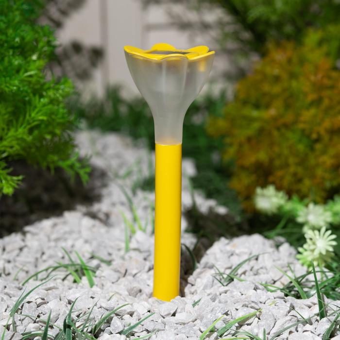 Cадовый светильник на солнечной батарее Yellow crocus, серия Classic