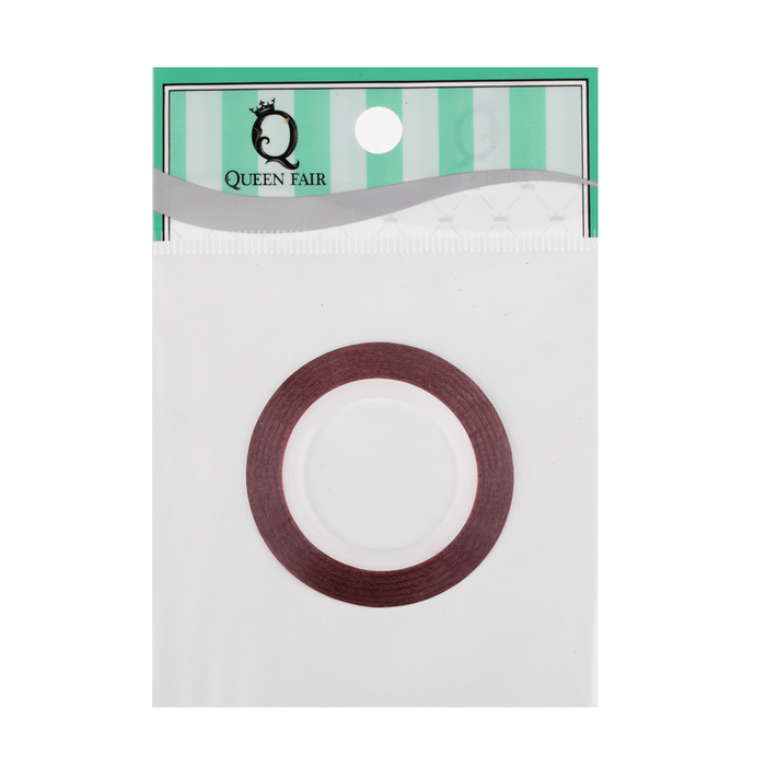 Лента фольгированная клеевая для ногтей, 0,1см, 18м, цвет красный