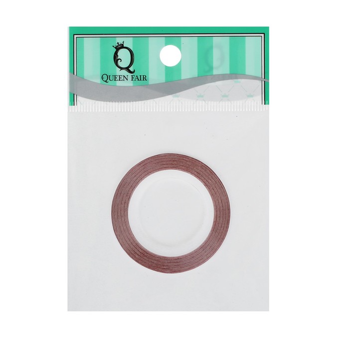 Лента фольгированная клеевая для ногтей, 0,1см, 18м, цвет малиновый