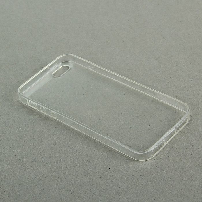 Силиконовый чехол для телефона LuazON, тонкий, для iPhone 5, 5S, 5SE прозрачный