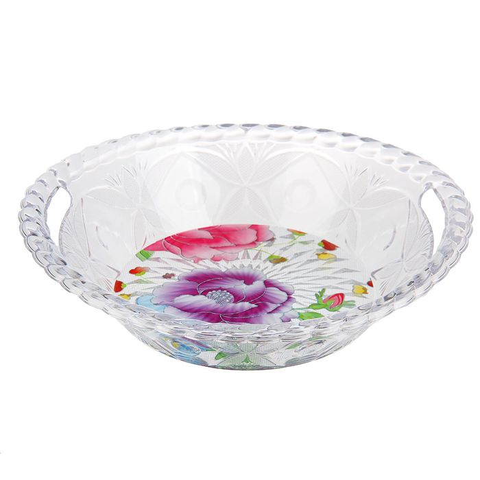 Салатник 450 мл "Цветы", МИКС